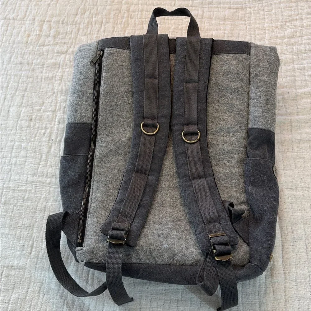oliday wool/canvas/leather backpack